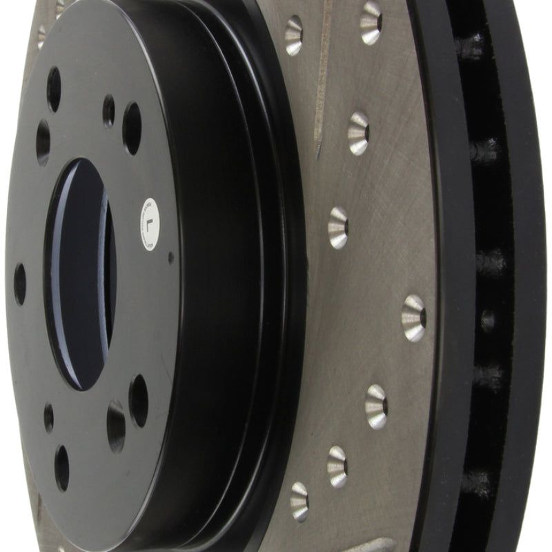 Stoptech 127.40057L - STO127.40057L - StopTech 02-06 Acura RSX Type S / 06-09 Honda Civic Si Slotted & Drilled Left Front Rotor - Shipped in Europe - Tuningsupply.com