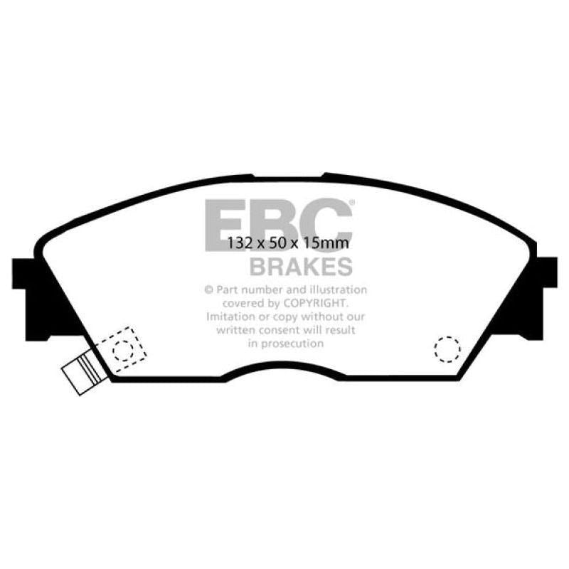 EBC DP4706R - EBCDP4706R - EBC 90-92 Honda Civic CRX 1.6 Si Yellowstuff Front Brake Pads - Shipped in Europe - Tuningsupply.com