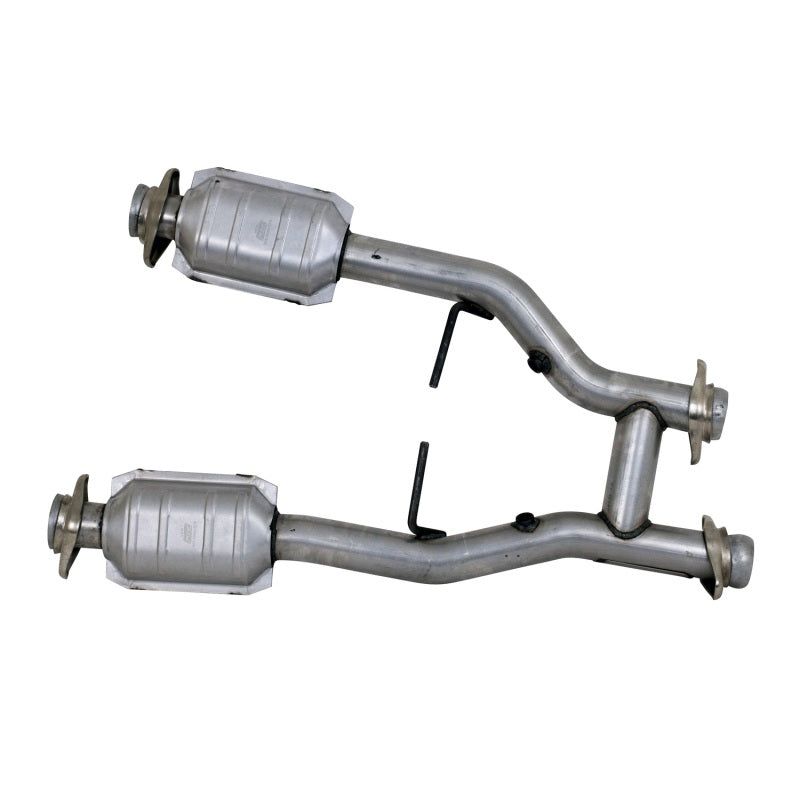BBK 1538 - BBK1538 - BBK 96-04 Mustang 4.6 GT / Cobra Short Mid H Pipe w Catalytic Converters 2-1/2 For Long Tube Headers - Shipped in Europe - Tuningsupply.com