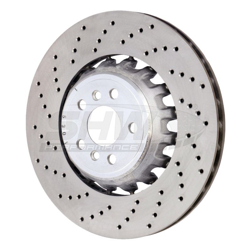 SHW Performance BRL43507 - SHWBRL43507 - SHW 2020 BMW X5 M 4.4L Left Rear Cross-Drilled Lightweight Brake Rotor (34208074285) - Shipped in Europe - Tuningsupply.com