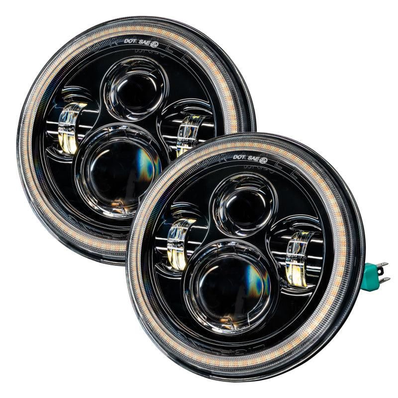 ORACLE Lighting 5769-123 - ORL5769-123 - Oracle 07-18 Jeep Wrangler JK Switchback LED Halo Headlights - Amber/White - Switchback - Shipped in Europe - Tuningsupply.com