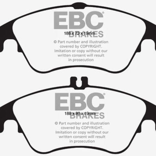 EBC DP31991C - EBCDP31991C - EBC 12+ Mercedes-Benz C250 Coupe 1.8 Turbo Sport Edition Redstuff Front Brake Pads - Shipped in Europe - Tuningsupply.com