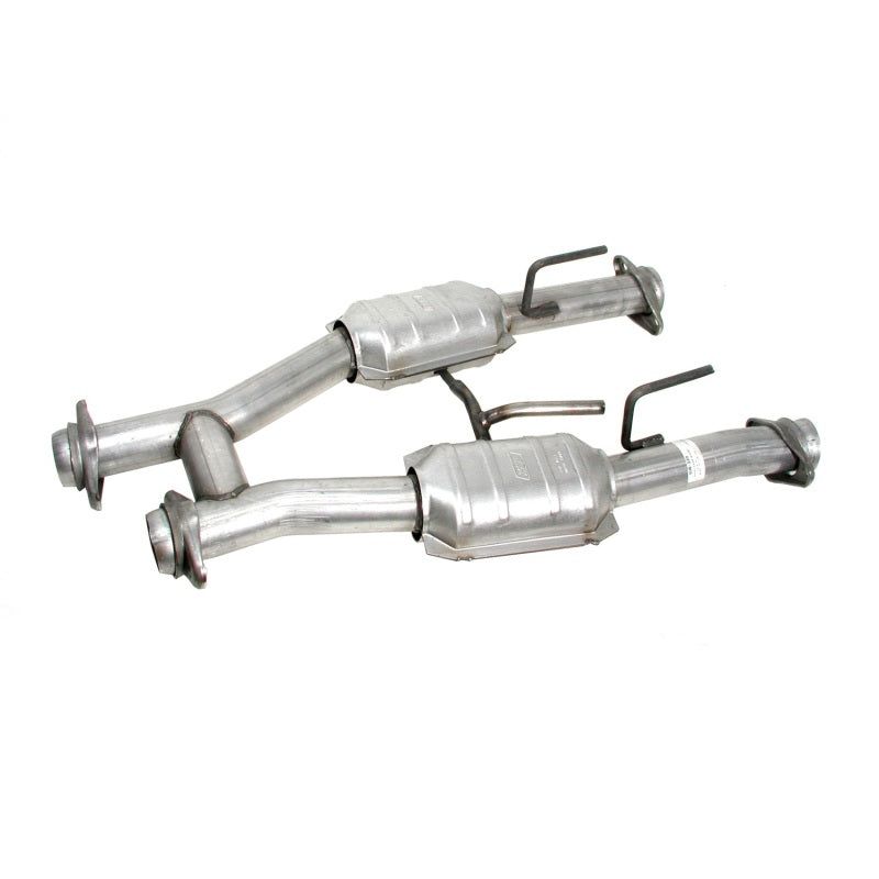 BBK 1538 - BBK1538 - BBK 96-04 Mustang 4.6 GT / Cobra Short Mid H Pipe w Catalytic Converters 2-1/2 For Long Tube Headers - Shipped in Europe - Tuningsupply.com