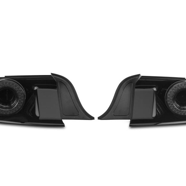 Raxiom 393827 - RAX393827 - Raxiom 15-22 Ford Mustang Halo LED Tail Lights - Gloss Black Housing (Smoked Lens) - Shipped in Europe - Tuningsupply.com