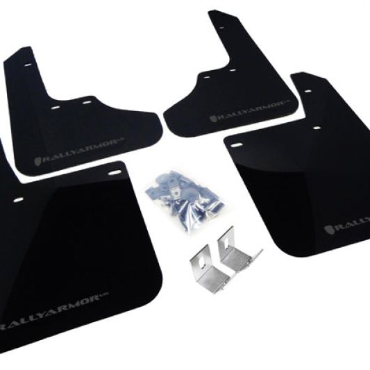Rally Armor MF2-UR-BLK/GRY - RALMF2-UR-BLK/GRY - Rally Armor 93-01 Subaru Impreza RS Black UR Mud Flap w/ Grey Logo - Shipped in Europe - Tuningsupply.com