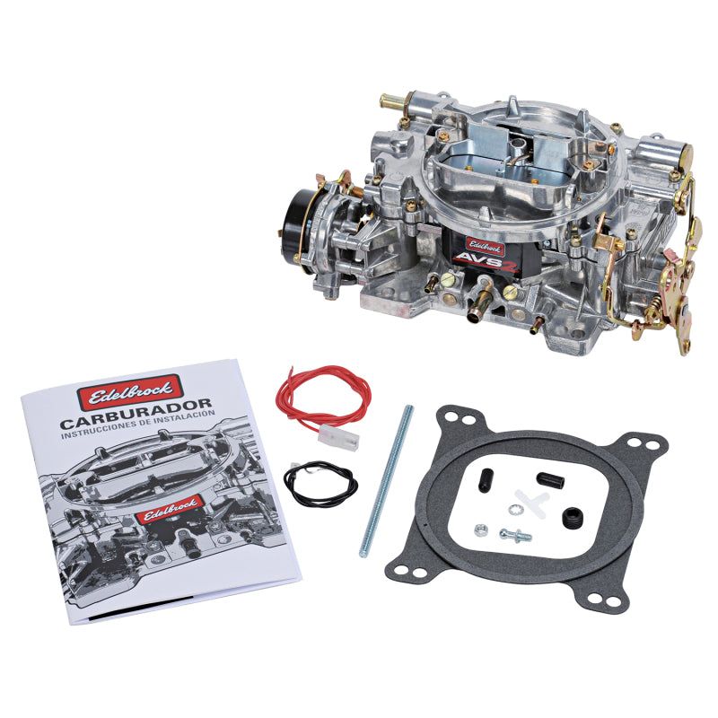 Edelbrock 1901 - EDE1901 - Edelbrock AVS2 500 CFM Carburetor w/Electric Choke Satin Finish (Non-EGR) - Shipped in Europe - Tuningsupply.com