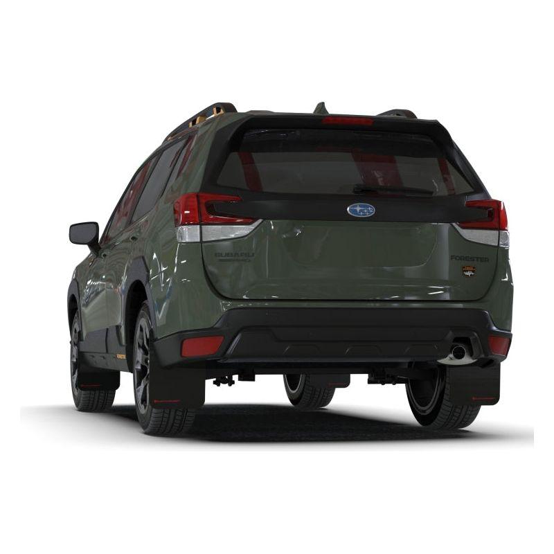 Rally Armor MF82-UR-BLK/WOR - RALMF82-UR-BLK/WOR - Rally Armor 22-24 Subaru Forester & Wilderness Black UR Mud Flap w/Wild Orange Logo - Shipped in Europe - Tuningsupply.com