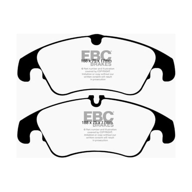 EBC DP41986R - EBCDP41986R - EBC 09-11 Audi A4 2.0 Turbo Yellowstuff Front Brake Pads - Shipped in Europe - Tuningsupply.com