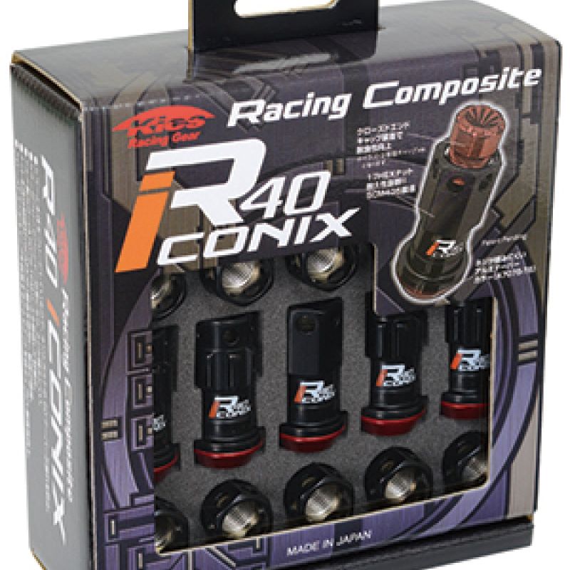 Project Kics WRI14KA - PJKWRI14KA - Project Kics 14X1.50 Black Lock w/ Gold Floating Washer w/ Capless Lug Nuts 16+4 - Shipped in Europe - Tuningsupply.com