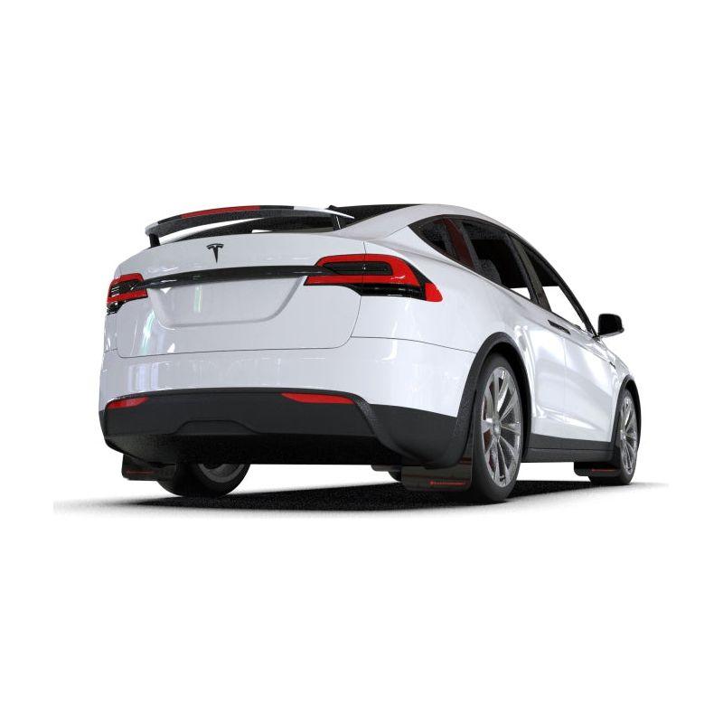 Rally Armor MF102-UR-BLK/MBK - RALMF102-UR-BLK/MBK - Rally Armor 22-26 Tesla Model X Black UR Mud Flap - Metallic Black Logo - Shipped in Europe - Tuningsupply.com