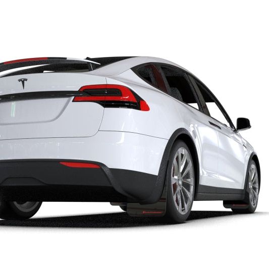 Rally Armor MF102-UR-BLK/RD - RALMF102-UR-BLK/RD - Rally Armor 22-26 Tesla Model X Black UR Mud Flap w/Red Logo - Shipped in Europe - Tuningsupply.com