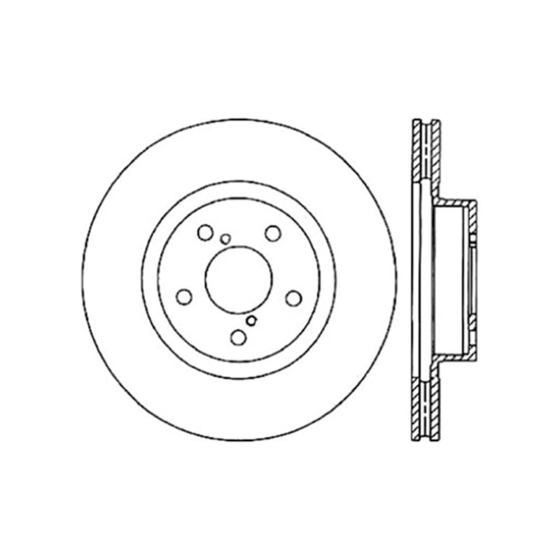 Stoptech 128.47021R - STO128.47021R - StopTech Drilled Sport Brake Rotor - Shipped in Europe - Tuningsupply.com