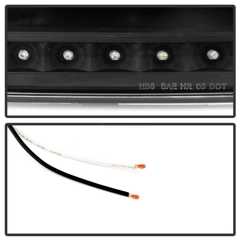 SPYDER 5014184 - SPY5014184 - xTune Ford F150 97-03 Crystal Headlights w/ Clear LED Corners Black HD-ON-FF15097-LED-SET-BK - Shipped in Europe - Tuningsupply.com