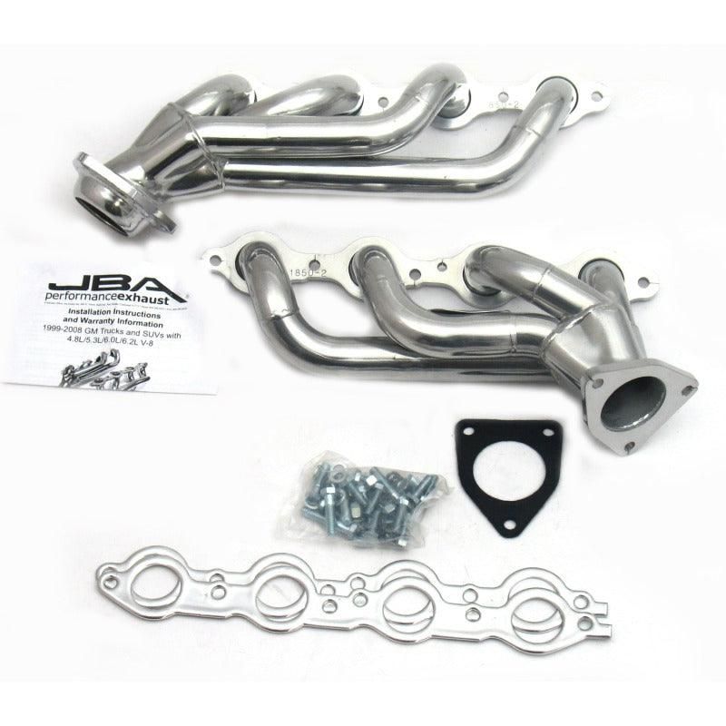 JBA 1850S-2JS - JBA1850S-2JS - JBA 02-13 GM Truck 4.8L/5.3L LS Silver Ctd Cat4Ward Header - Shipped in Europe - Tuningsupply.com