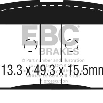 EBC DP43045R - EBCDP43045R - EBC 15+ Chevrolet Colorado 2.5 Yellowstuff Rear Brake Pads - Shipped in Europe - Tuningsupply.com
