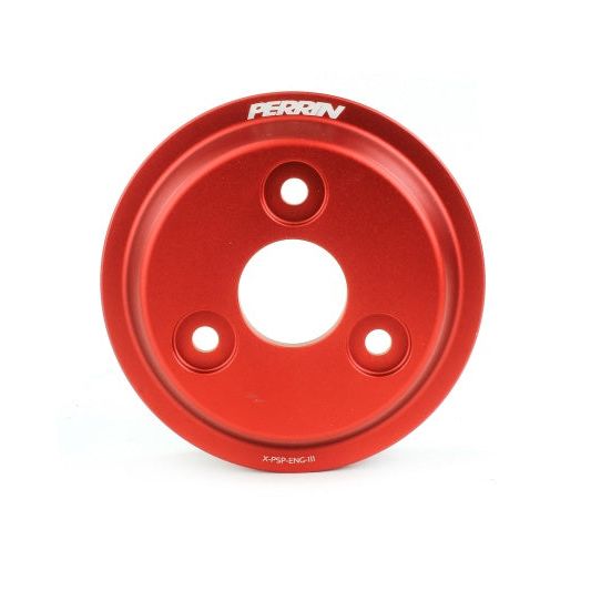 Perrin Performance PSP-ENG-111RD - PERPSP-ENG-111RD - PERRIN 15-21 Subaru WRX / 18-20 Crosstrek / 14-18 FXT Lightweight Water Pump Pulley - Red - Shipped in Europe - Tuningsupply.com
