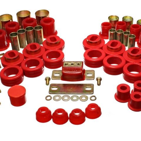 Energy Suspension 3.18108R - ENG3.18108R - Energy Suspension 81-87 Chevy/GMC 2WD 1/2 Ton PickUp Red Hyper-flex Master Bushing Set - Shipped in Europe - Tuningsupply.com
