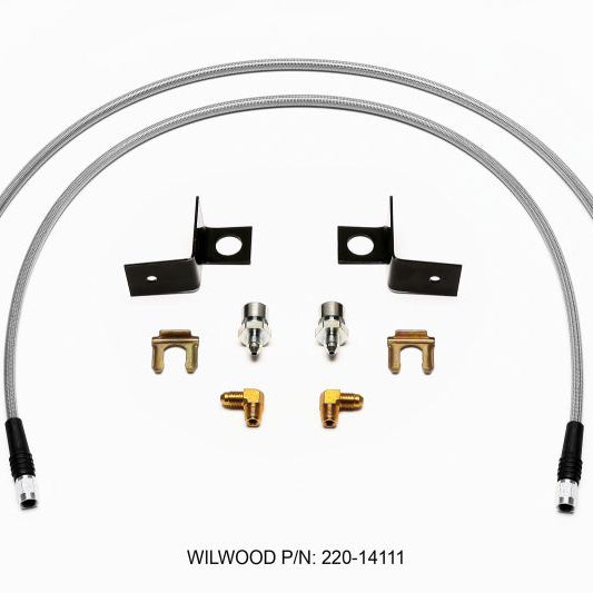 Wilwood 220-14111 - WIL220-14111 - Wilwood Flexline Kit 30 inch -3 3/8-24 IF 1/8 NPT 90 Degree - Shipped in Europe - Tuningsupply.com