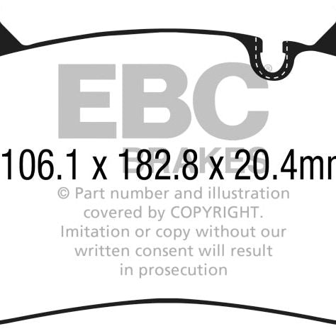 EBC DP32331C - EBCDP32331C - EBC 2018+ BMW M5 4.4TT (F90) Redstuff Front Brake Pads - Shipped in Europe - Tuningsupply.com