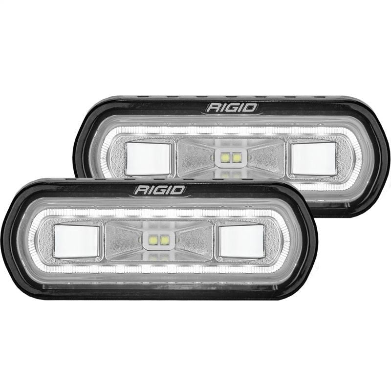 Rigid Industries 53120 - RIG53120 - Rigid Industries SR-L Series Surface Mount LED Spreader Pair w/ White Halo - Universal - Shipped in Europe - Tuningsupply.com