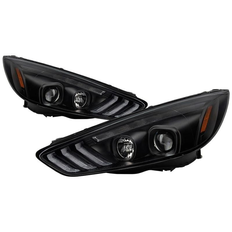 SPYDER 5086105 - SPY5086105 - Spyder 15-18 Ford Focus Projector Headlights - Seq Turn Light Bar - Black PRO-YD-FF15-LBSEQ-BK - Shipped in Europe - Tuningsupply.com