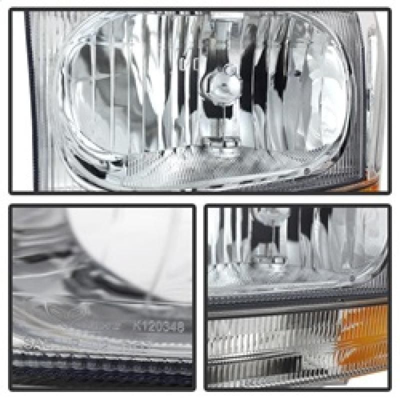 SPYDER 9025419 - SPY9025419 - xTune Ford F250/350/450 Superduty 99-04 Crystal Headlights w/ Bumper Lights HD-JH-FF25099-AM-C - Shipped in Europe - Tuningsupply.com
