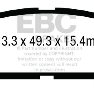 EBC DP63025 - EBCDP63025 - EBC 14+ Acura MDX 3.5 Greenstuff Rear Brake Pads - Shipped in Europe - Tuningsupply.com