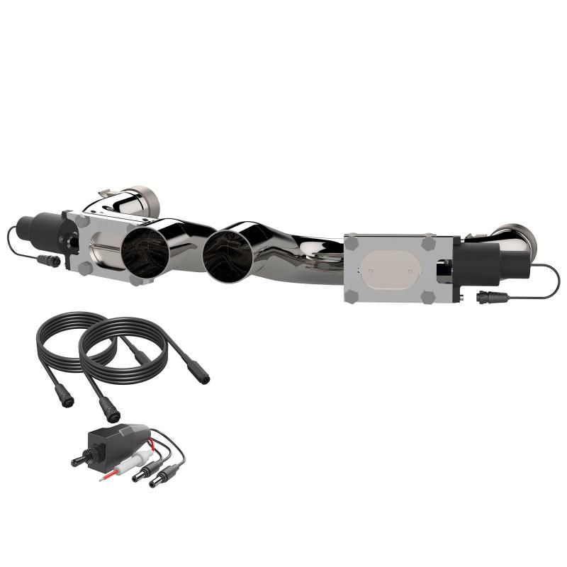 QTP 530011 - QTP530011 - 2011-2023 Dodge Challenger,Charger & Chrysler 300C 5.7L QTP Aggressor Cutout Pipes - Shipped in Europe - Tuningsupply.com