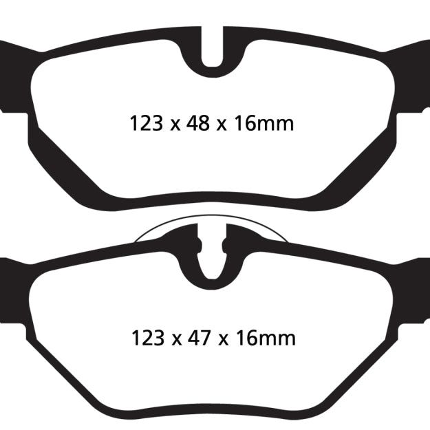 EBC DP42069R - EBCDP42069R - EBC 13+ BMW X1 2.0 Turbo (28i) Yellowstuff Rear Brake Pads - Shipped in Europe - Tuningsupply.com