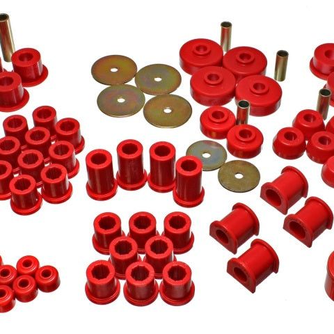 Energy Suspension 8.18102R - ENG8.18102R - Energy Suspension 79-85 Toyota 4WD Pickup (Except T-100 & Tundra) Red Hyper-Flex Master Bushing Set - Shipped in Europe - Tuningsupply.com