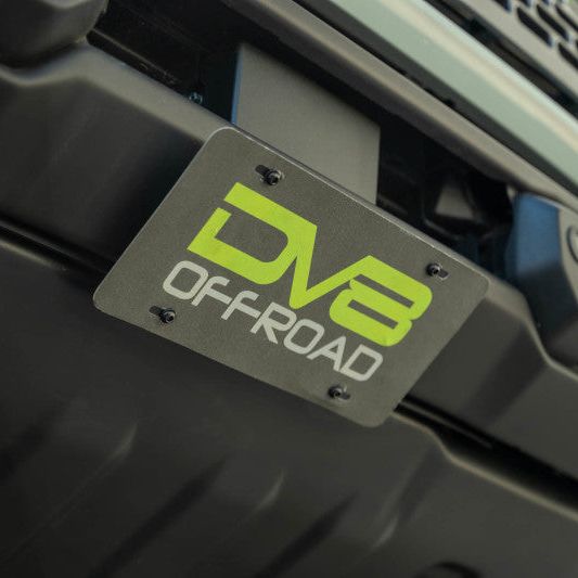 DV8 Offroad LPBR-05 - DVELPBR-05 - DV8 Offroad 2021 Ford Bronco Capable Bumper Slanted Front License Plate Mount - Shipped in Europe - Tuningsupply.com