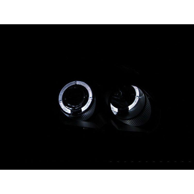 ANZO 121068 - ANZ121068 - ANZO 1996-1998 Honda Civic Projector Headlights w/ Halo Black - Shipped in Europe - Tuningsupply.com