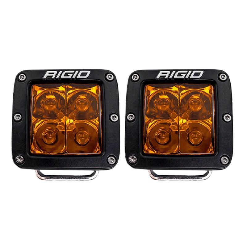 Rigid Industries 20252 - RIG20252 - Rigid Industries D-Series Spot w/ Amber PRO Lens (Pair) - Shipped in Europe - Tuningsupply.com
