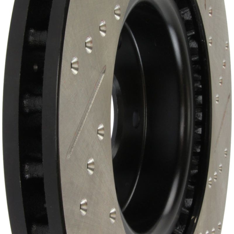 Stoptech 127.47022R - STO127.47022R - StopTech 05-10 Subaru Impreza WRX/STi Slotted & Drilled Right Front Rotor - Shipped in Europe - Tuningsupply.com