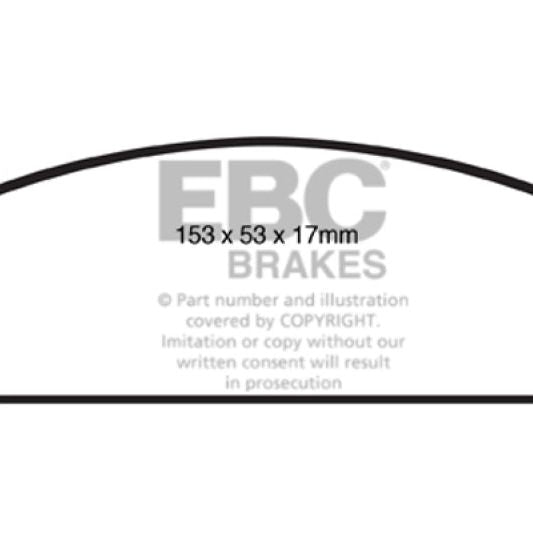 EBC DP31833C - EBCDP31833C - EBC 08-10 Pontiac G8 3.6 Redstuff Front Brake Pads - Shipped in Europe - Tuningsupply.com