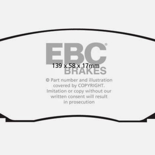 EBC DP31794C - EBCDP31794C - EBC 11-14 Ford Edge 2.0 Turbo Redstuff Front Brake Pads - Shipped in Europe - Tuningsupply.com