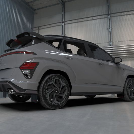 Rally Armor MF103-UR-BLK-RD - RALMF103-UR-BLK-RD - Rally Armor 24-25 Hyundai Kona N Line Black UR Mud Flap - Red Logo - Shipped in Europe - Tuningsupply.com