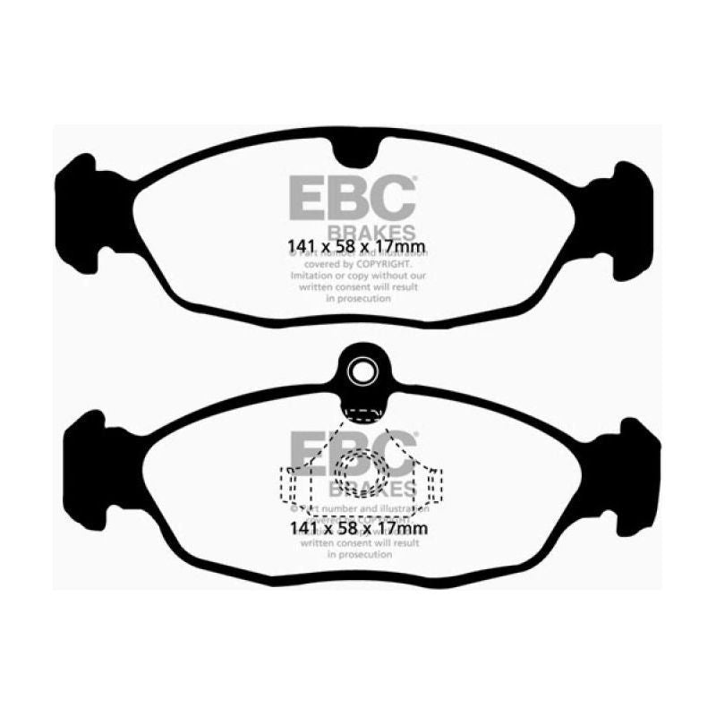 EBC DP31198C - EBCDP31198C - EBC 97-99 Aston Martin DB7 3.2 Supercharged Redstuff Rear Brake Pads - Shipped in Europe - Tuningsupply.com