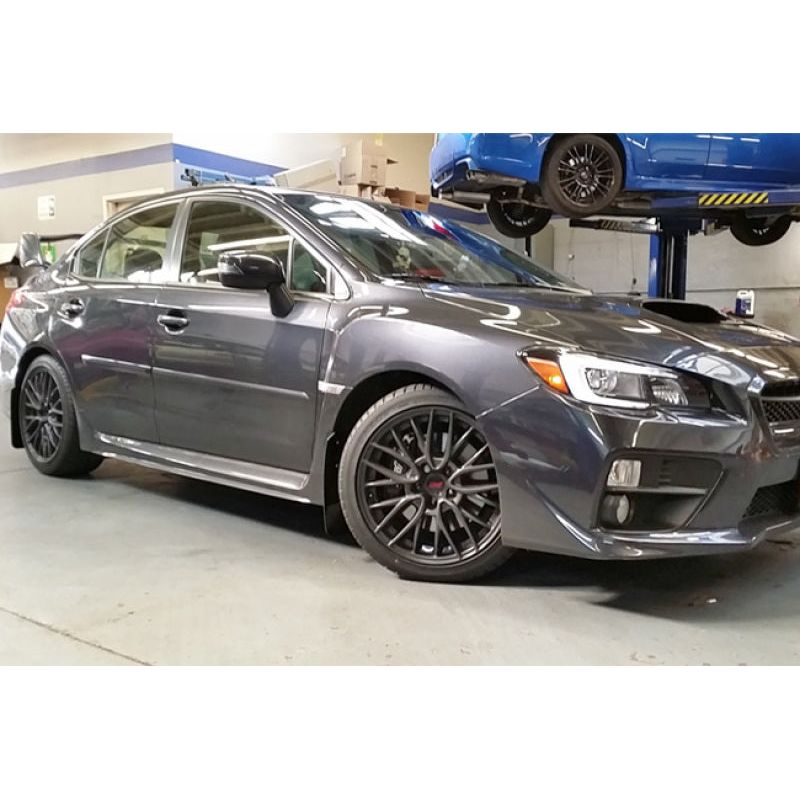 Rally Armor MF32-UR-BL/WH - RALMF32-UR-BL/WH - Rally Armor 15-21 Subaru WRX/STI Blue UR Mud Flap w/White Logo - Shipped in Europe - Tuningsupply.com