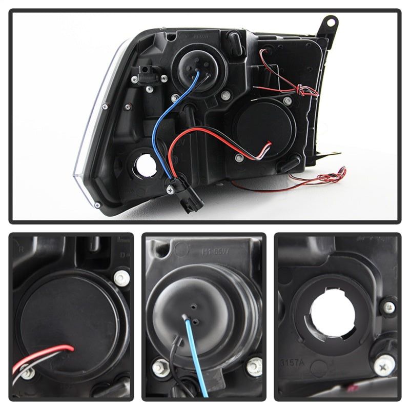 SPYDER 5010032 - SPY5010032 - Spyder Dodge Ram 1500 09-14 10-14 Projector Headlights Halogen- LED Halo LED - Blk PRO-YD-DR09-HL-BK - Shipped in Europe - Tuningsupply.com
