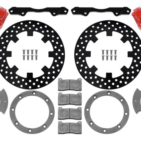 Wilwood 140-16629-DR - WIL140-16629-DR - Wilwood 17-21 Can-Am X3RS Red 6-Piston Rear Kit 11.25in - Drilled Rotors - Shipped in Europe - Tuningsupply.com