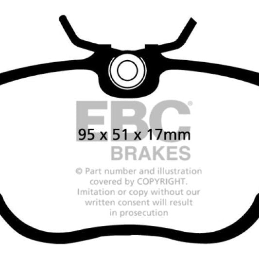 EBC DP4779R - EBCDP4779R - EBC 83-85 BMW 318 1.8 (E30) Yellowstuff Front Brake Pads - Shipped in Europe - Tuningsupply.com