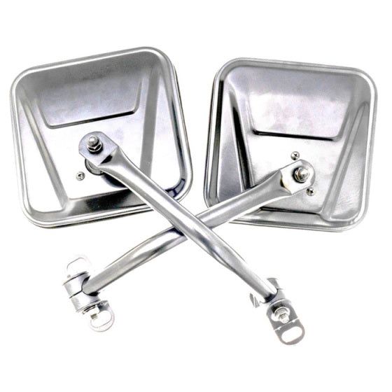Rampage 7417 - RAM7417 - Rampage 1955-1983 Jeep CJ5 Side Mirrors - Stainless - Shipped in Europe - Tuningsupply.com