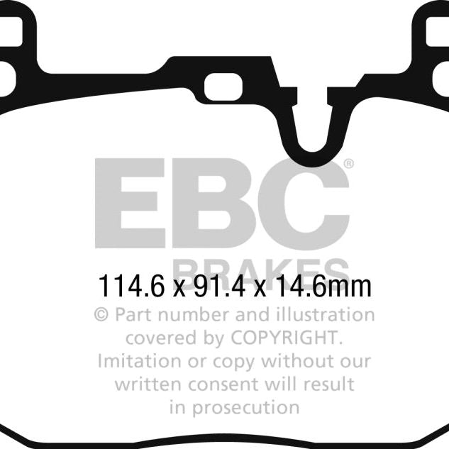 EBC DP42271R - EBCDP42271R - EBC 2015+ Mini Cooper John Cooper Works Yellowstuff Front Brake Pads - Shipped in Europe - Tuningsupply.com
