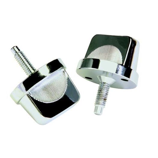 Kentrol 30510 - KEN30510 - Kentrol 76-95 Jeep CJ/Wrangler YJ Windshield Knobs Pair - Polished Silver - Shipped in Europe - Tuningsupply.com