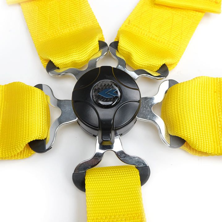 NRG SBH-B6PCYL - NRGSBH-B6PCYL - NRG 5PT 3in. Seat Belt Harness / Cam Lock - Yellow - Shipped in Europe - Tuningsupply.com