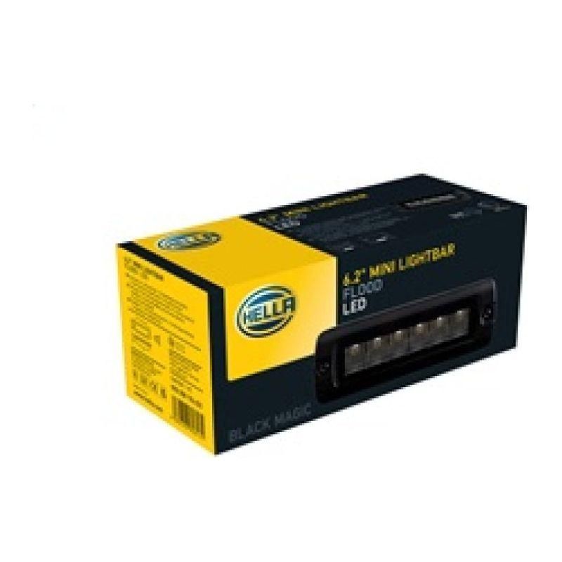 Hella LA358176221 - HELLA358176221 - Hella Universal Black Magic 6 L.E.D. Flush Mount Mini Light Bar - Flood Beam - Shipped in Europe - Tuningsupply.com