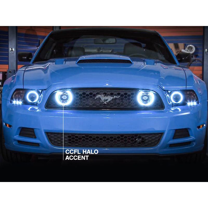 Raxiom 49177 - RAX49177 - Raxiom 13-14 Ford Mustang GT CCFL Halo Fog Lights (Smoked) - Shipped in Europe - Tuningsupply.com