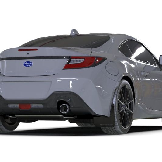 Rally Armor MF99-UR-BLK-DGRY - RALMF99-UR-BLK-DGRY - Rally Armor 22-25 Subaru BRZ / Toyota GR86 Black UR Mud Flap w/Dark Grey Logo - Shipped in Europe - Tuningsupply.com