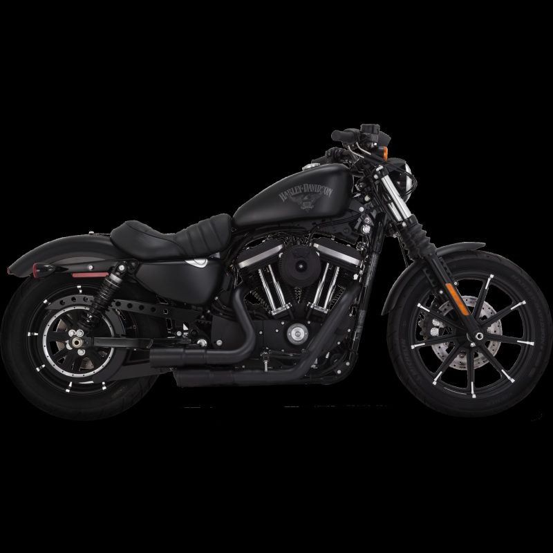 Vance and Hines 46374 - VAH46374 - Vance & Hines HD Sportster 04-22 Mini Grenades Black PCX Full System Exhaust - Shipped in Europe - Tuningsupply.com